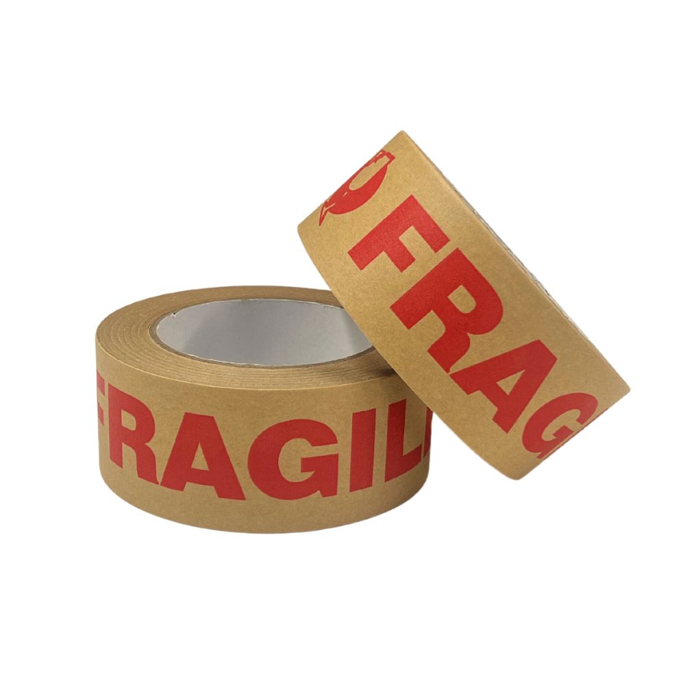 Eco-Friendly Brown Kraft Paper Fragile Packing Tape 48mmx50m