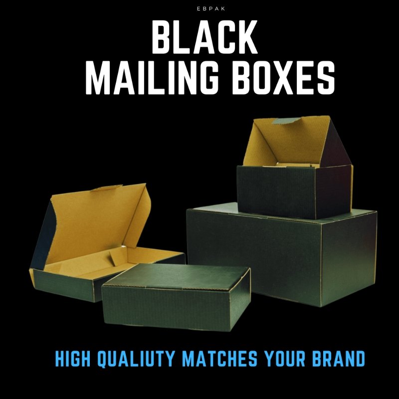 Black Die cut Mailing Box 125 x 100 x 75mm-HorizonHub