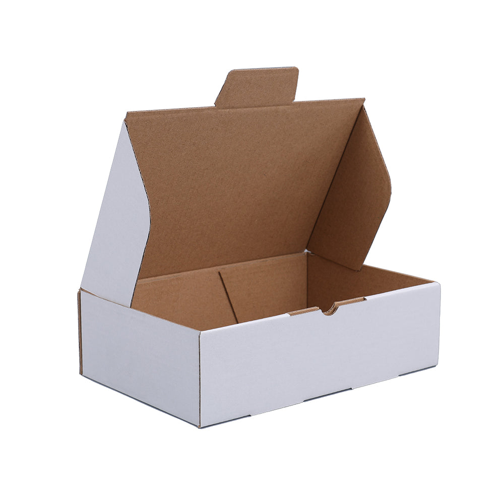 White Mailing Box 210 x 140 x 60mm Die Cut-HorizonHub