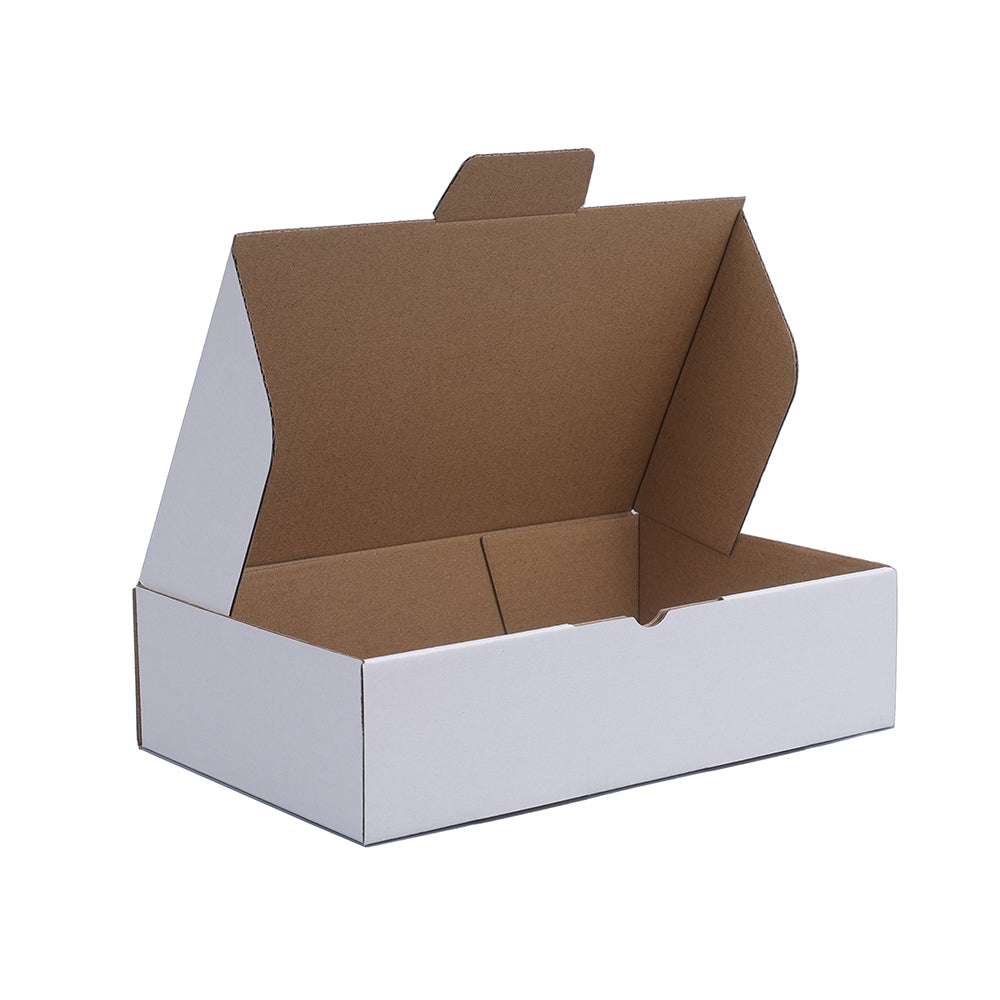 White Mailing Box 240 x 150 x 60mm Die Cut-HorizonHub