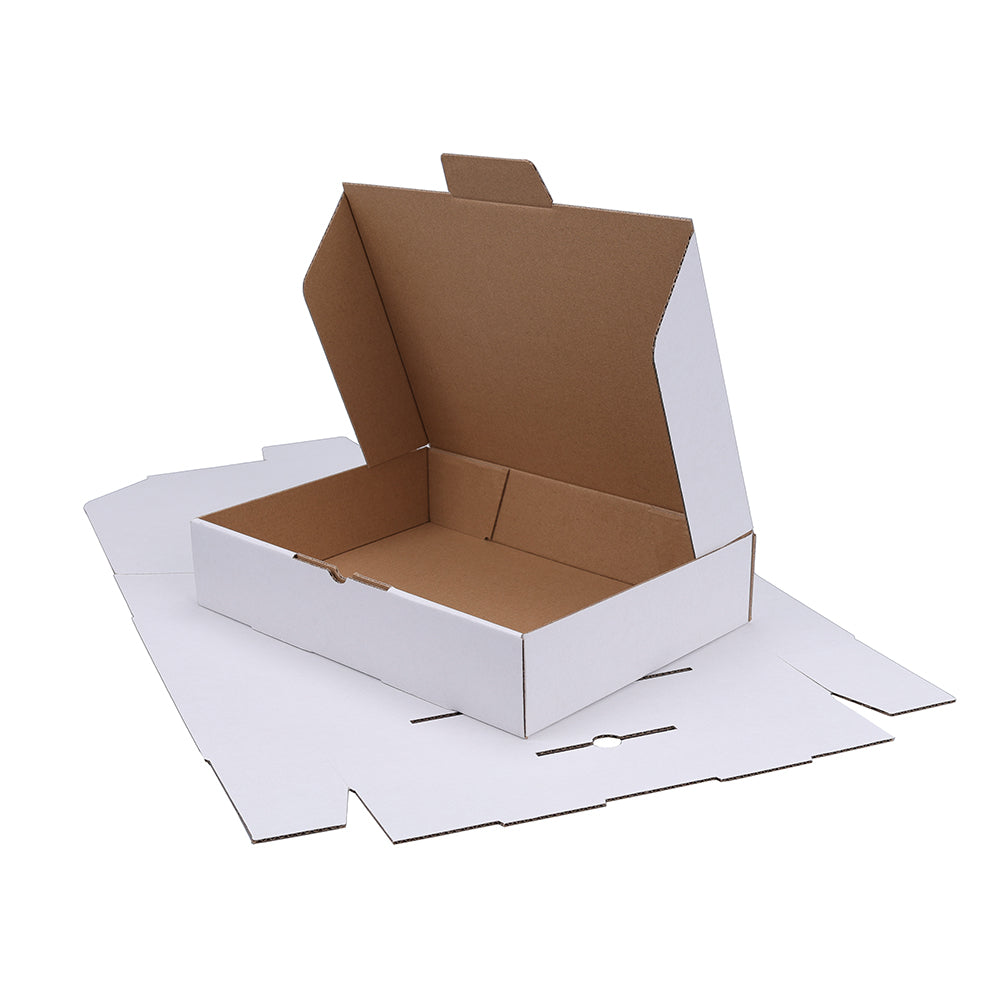 White Mailing Box 270 x 200 x 55mm Die Cut-HorizonHub