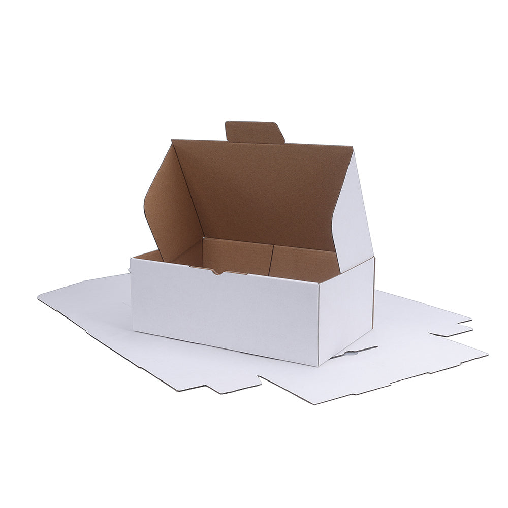 White Mailing Box  250 x 150 x 90mm Die Cut-HorizonHub