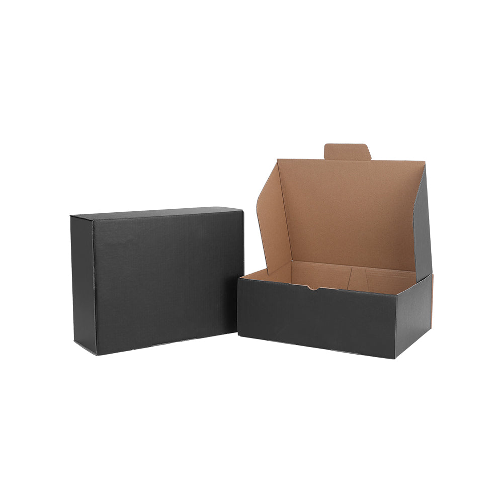 Black Mailing Box 250 x 190 x 90mm Die Cut-HorizonHub