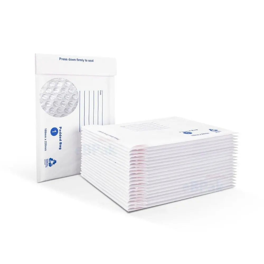 White Bubble Padded Mailer Size 01 160 x 230mm-HorizonHub