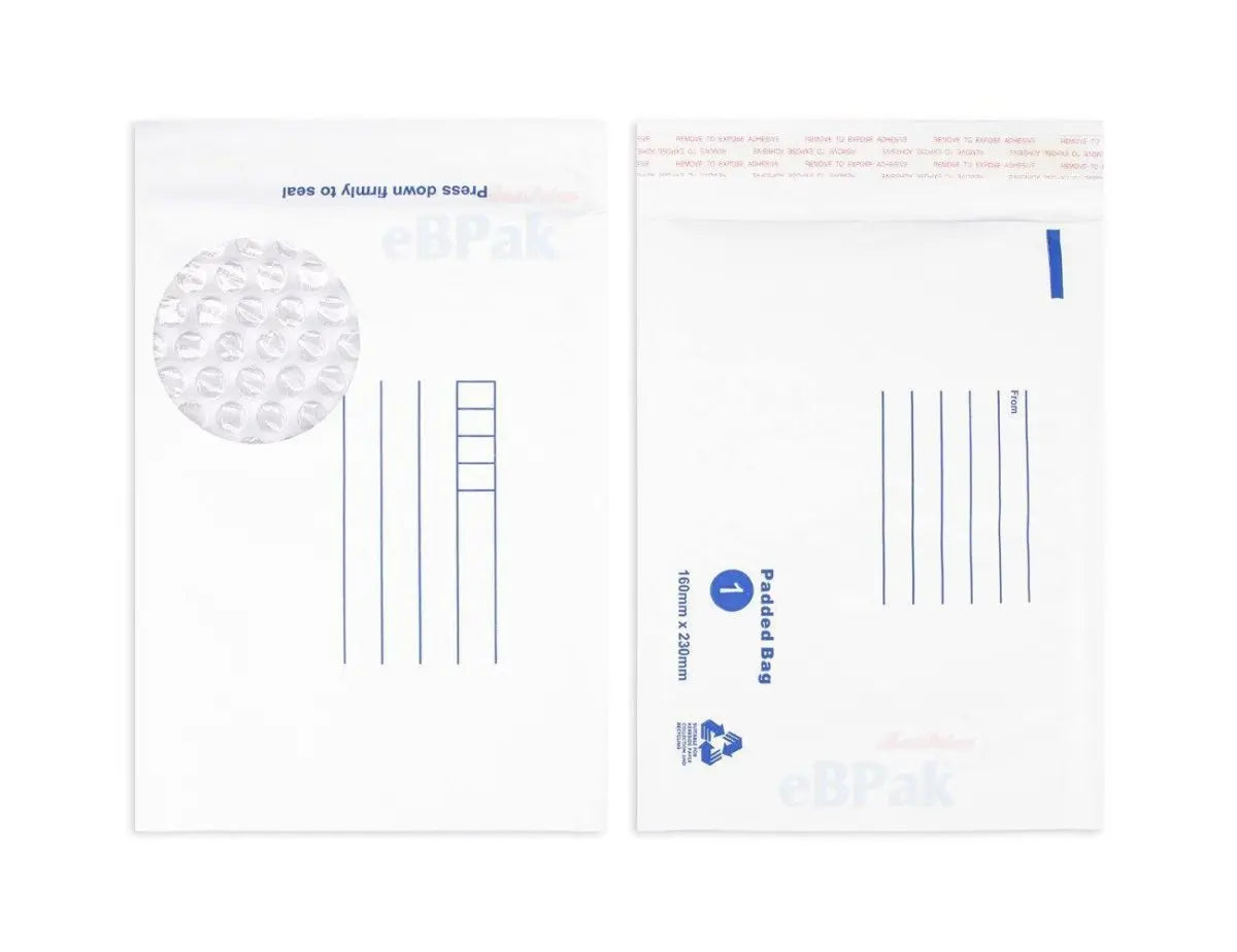 White Bubble Padded Mailer Size 01 160 x 230mm-HorizonHub