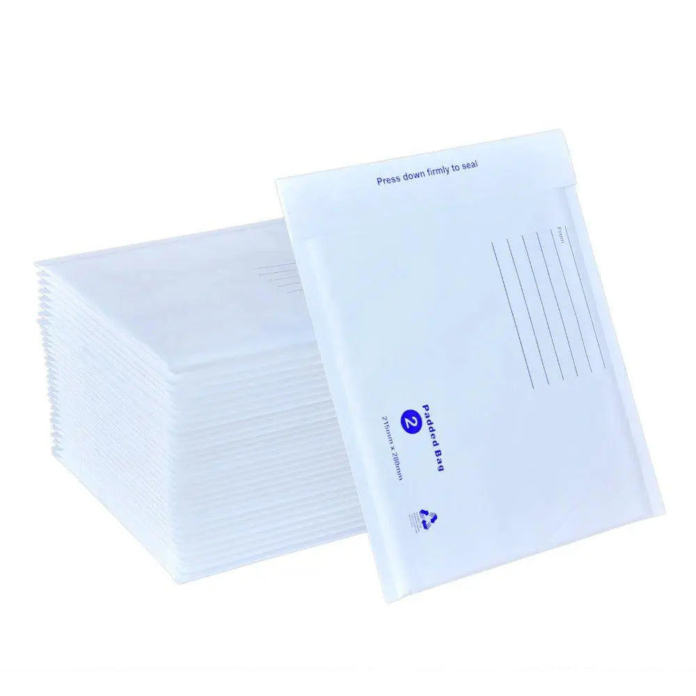 White Bubble Padded Envelope Size 02 215 x 280mm-HorizonHub