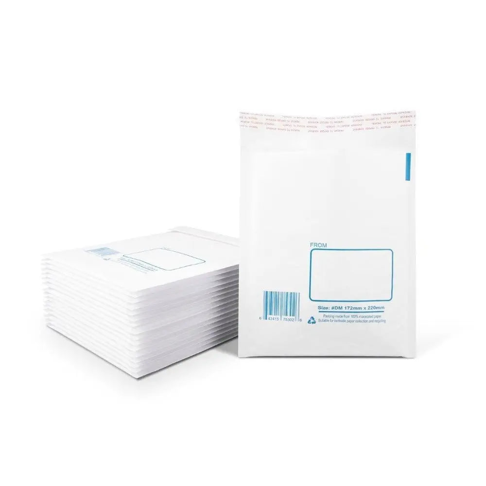 White Bubble Padded Mailer Size DM 172 x 220mm-HorizonHub