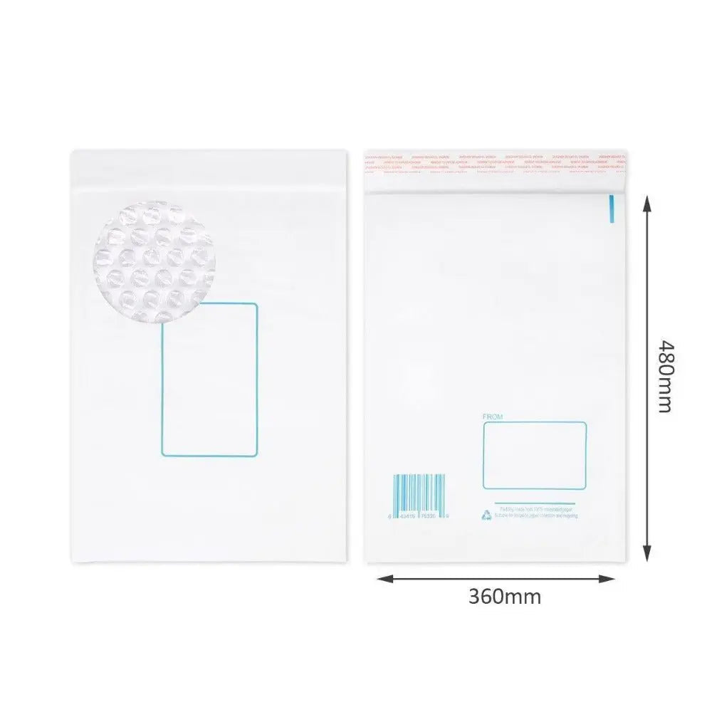 White Bubble Padded Mailer Size 07 360 x 480mm-HorizonHub