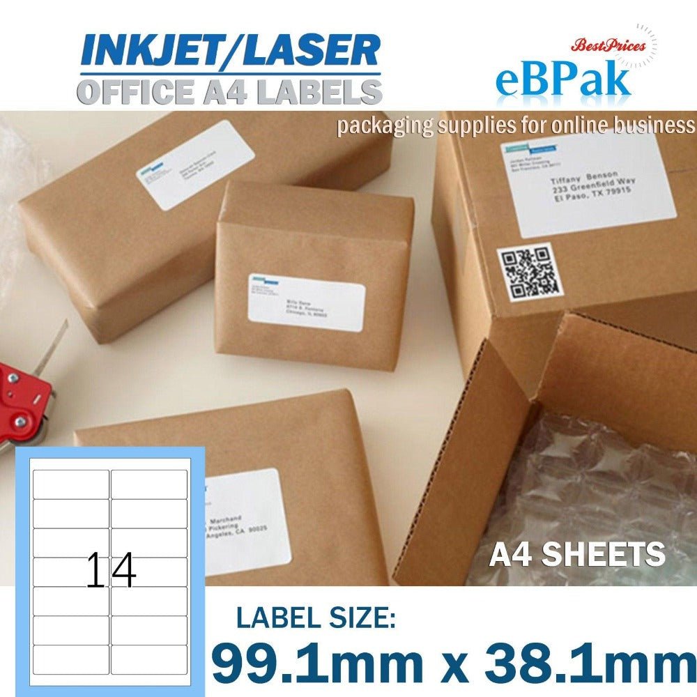 Address label 99.1 x 38.1mm A4 Peel & Paste 14UP-HorizonHub