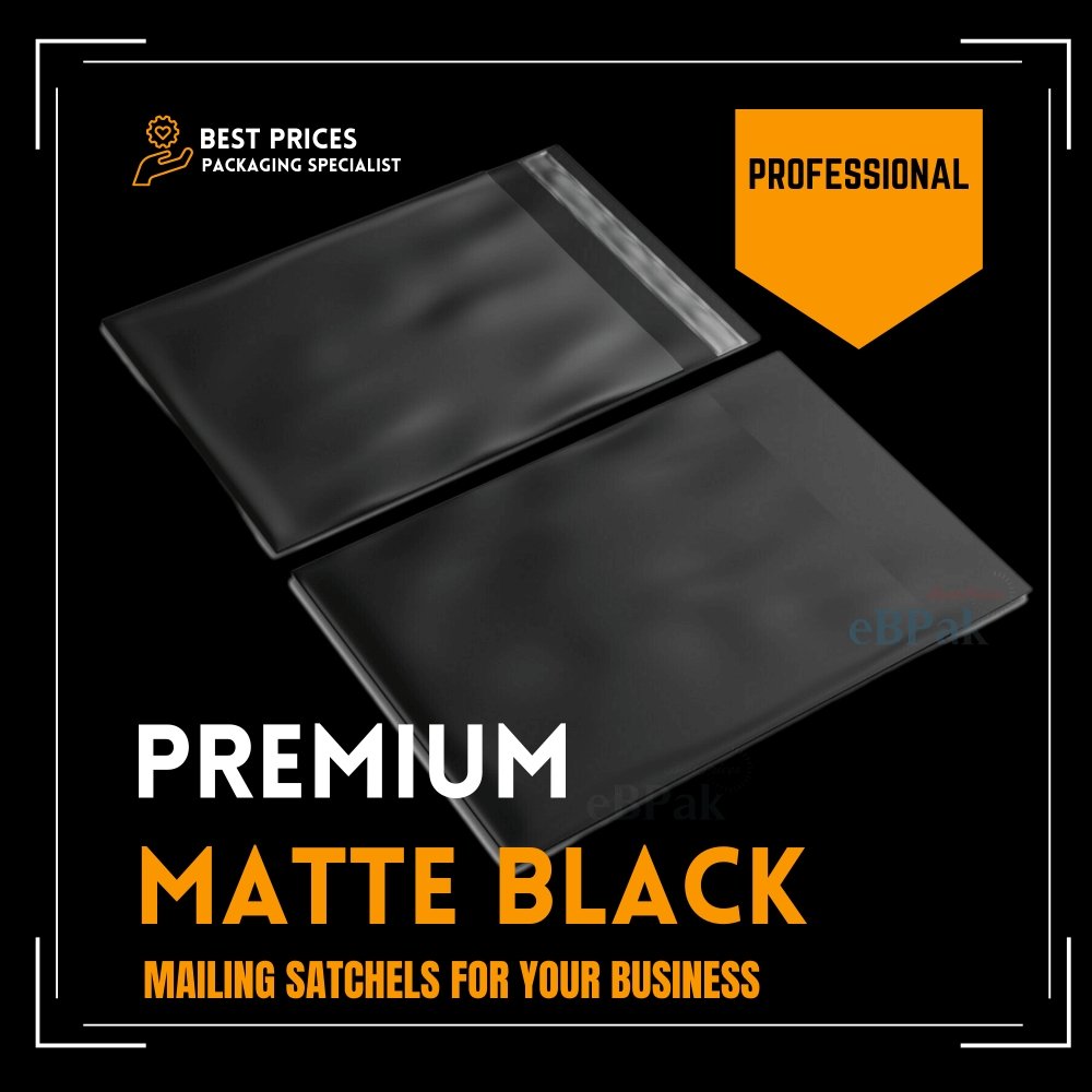 Black Mailing Satchel 190mm x 260mm Poly Mailer 01