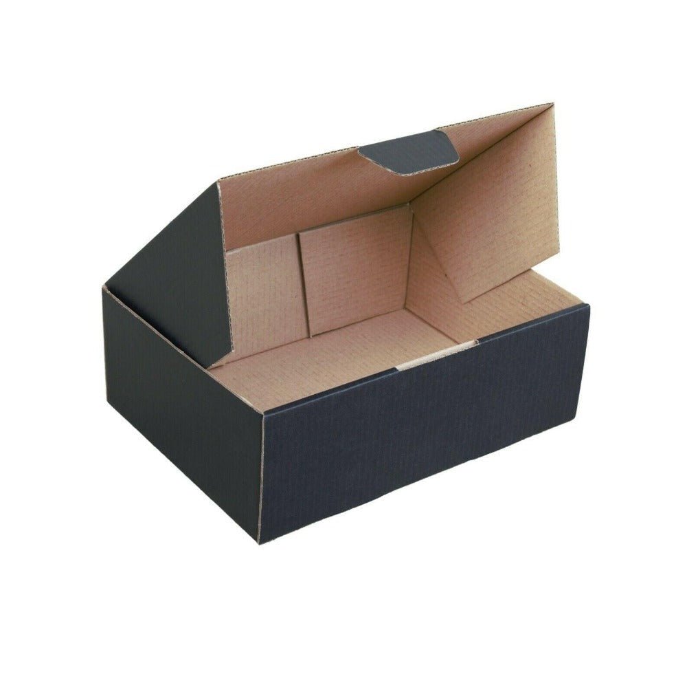 Black Mailing Box 240 x 125 x 75mm Die Cut-HorizonHub