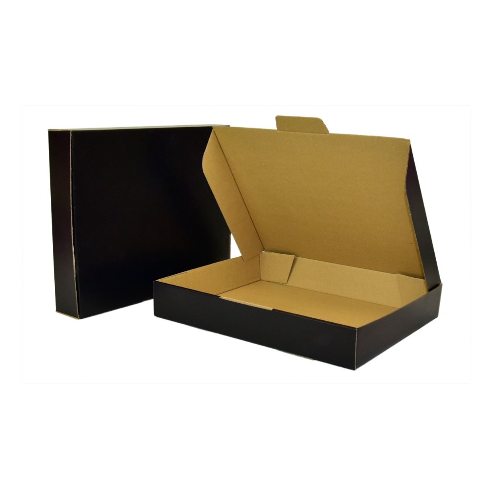 Black Mailing Box 270 x 200 x 55mm Die Cut-HorizonHub