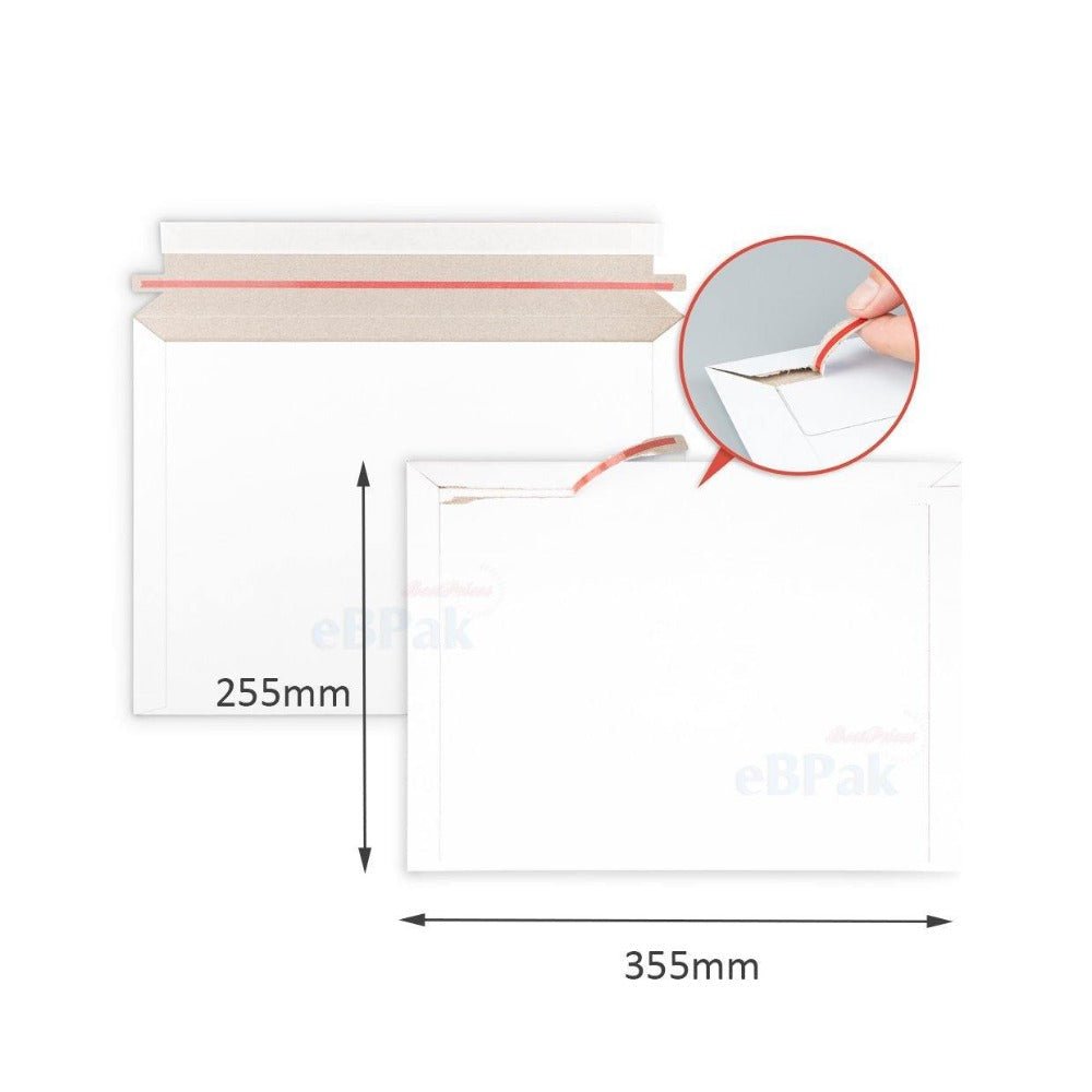 White Card Envelope B4 255 x 355mm 300gsm-HorizonHub