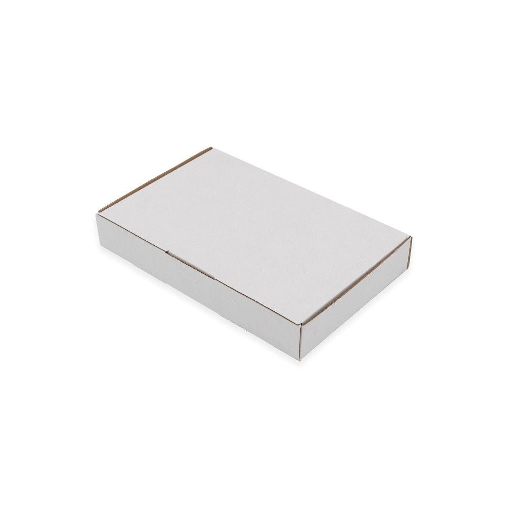 White Mailing Box 220 x 145 x 35mm Die Cut-HorizonHub