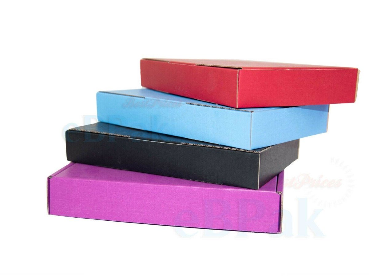 Black Mailing Box 220 x 145 x 35mm Die Cut-HorizonHub