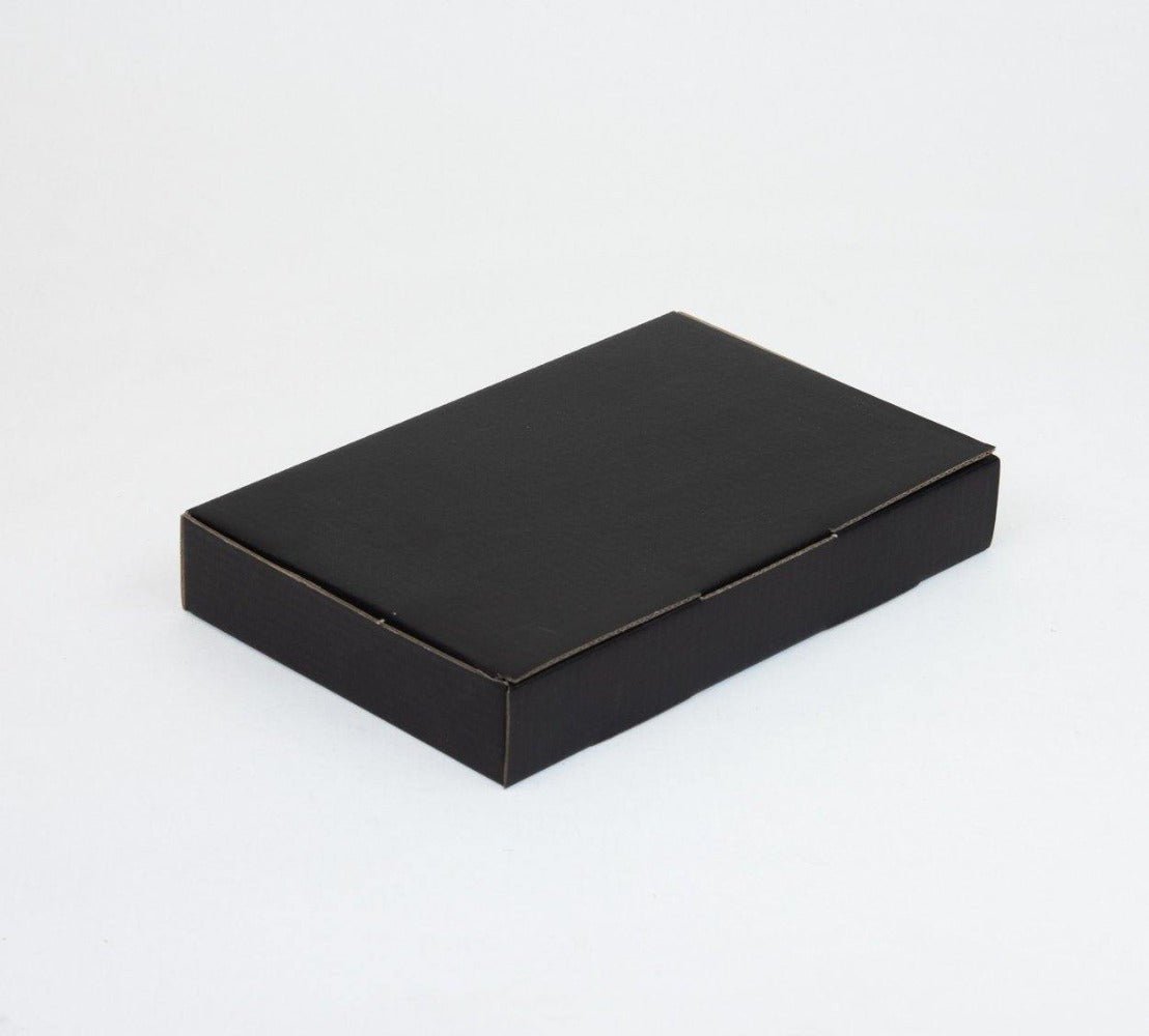 Black Mailing Box 220 x 145 x 35mm Die Cut-HorizonHub