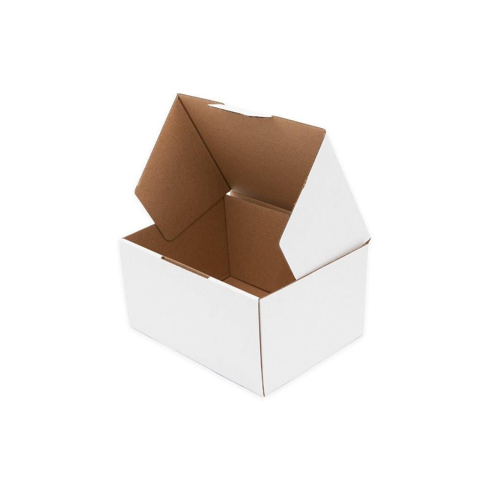 White Mailing Box 230 x 180 x 130mm Die Cut-HorizonHub