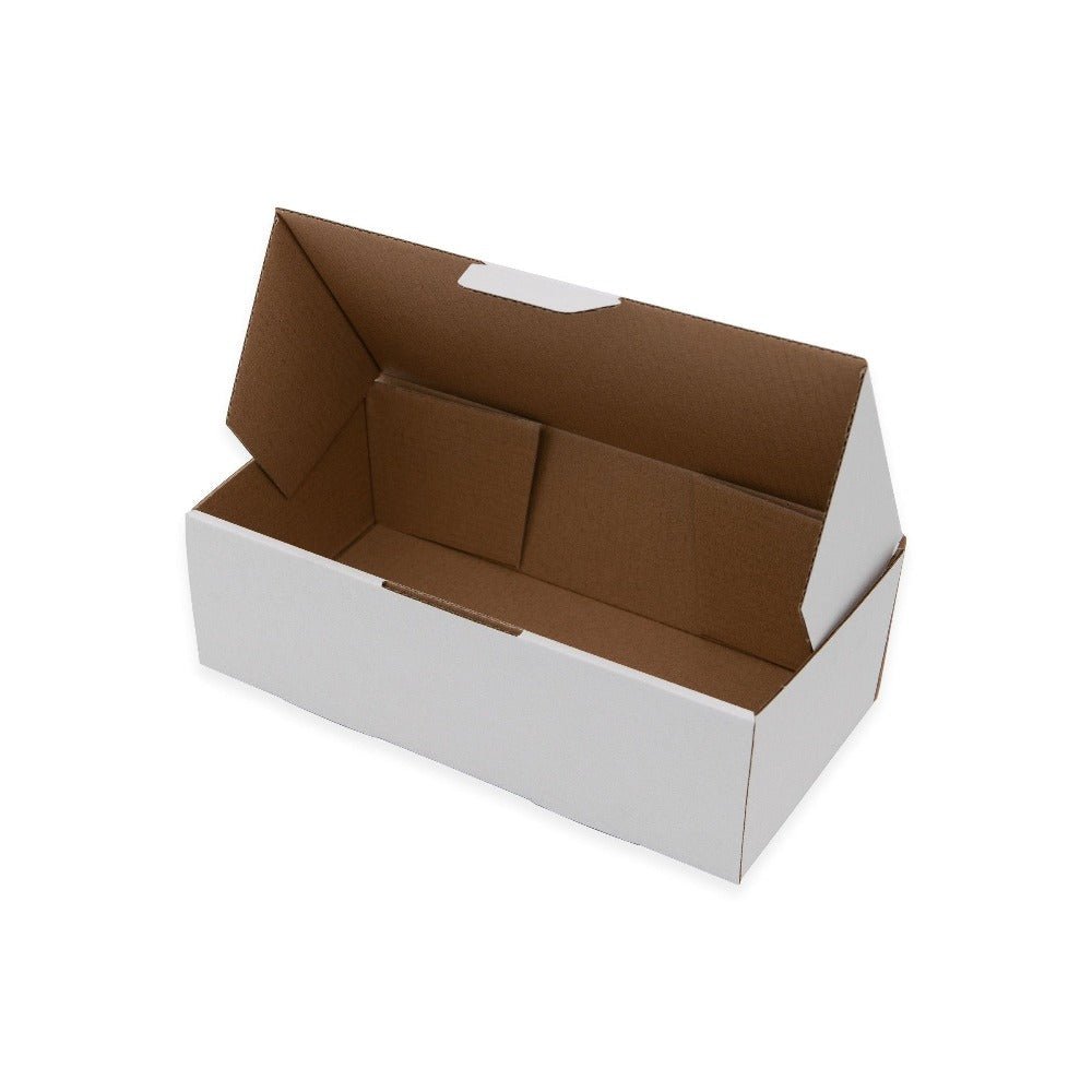 White Mailing Box 240 x 125 x 75mm Die Cut-HorizonHub