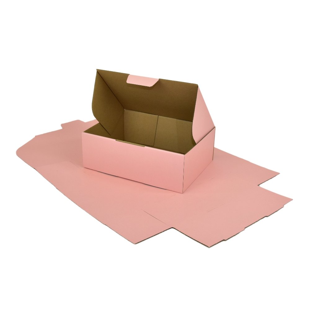 Rose Pink Mailing Box 220 x 160 x 77mm Die Cut-HorizonHub